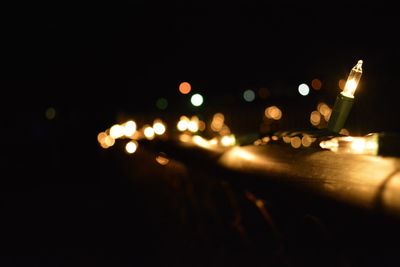 Defocused lights at night