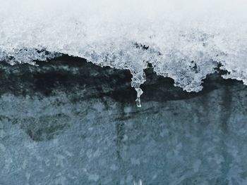 Close-up of ice crystals