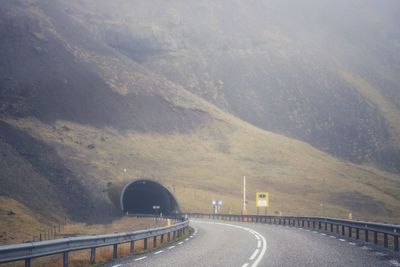 Road passing through mountains