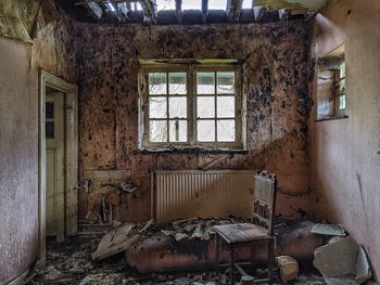 Interior of abandoned house