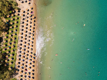 High angle view of swimming pool