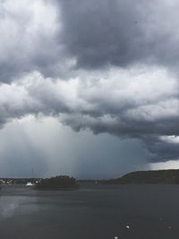 Storm clouds over sea