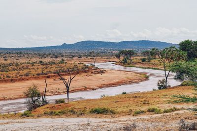 Ewaso nyiro river in samburu national reserve, kenya