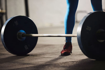 Reflection of man on mirror