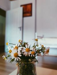 Close-up of flowering plant in vase