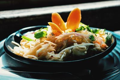 Close-up of pasta in bowl