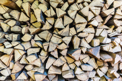 Full frame shot of logs