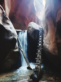 Scenic view of waterfall