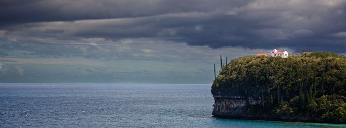 Scenic view of calm sea against sky