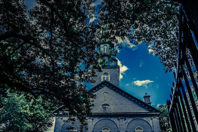 Low angle view of church against sky