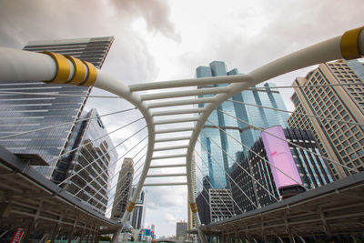 Low angle view of buildings against sky