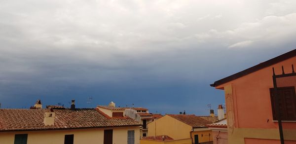 High section of townscape against sky