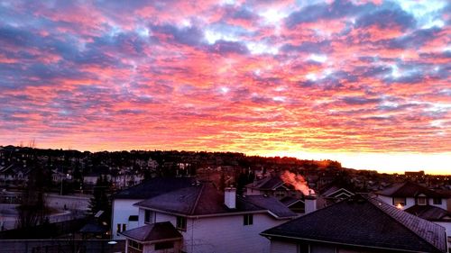 High angle shot of townscape