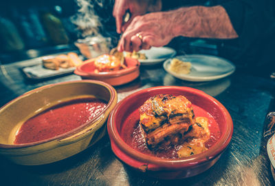 Food preparation , from the kitchen