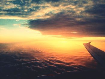 Scenic view of cloudscape at sunset