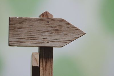 Close-up of wood against sky