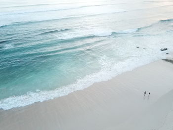 High angle view of beach