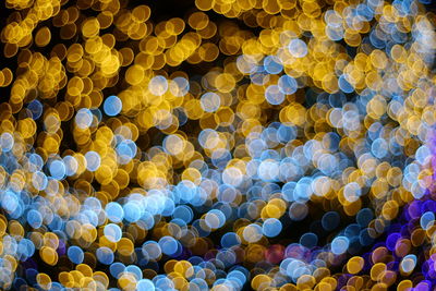 Full frame shot of illuminated yellow lights