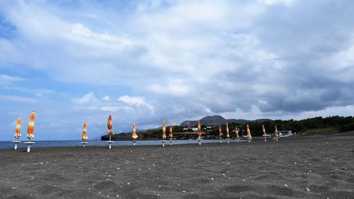 Panoramic view of beach against sky