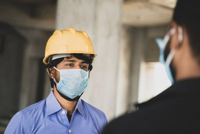 Portrait of man working