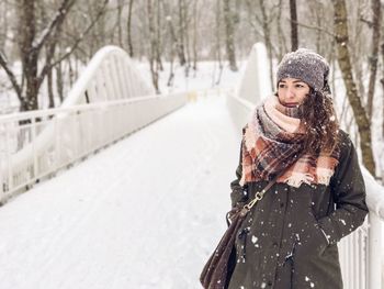 Young woman in winter