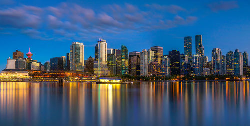 Modern buildings in city against sky