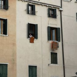 Low angle view of residential building