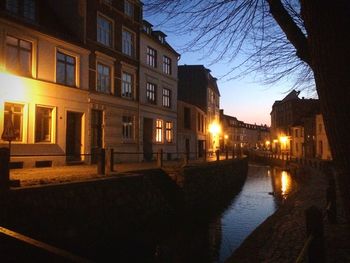 Reflection of buildings in canal