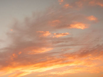 Scenic view of dramatic sky during sunset