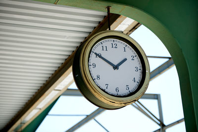 Low angle view of clock