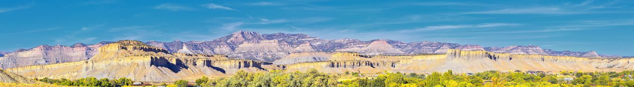 Looking towards moab panorama views of desert mountain canyonlands arches national park  utah usa