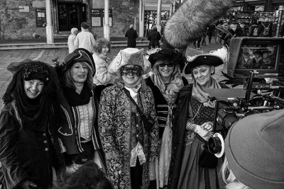 Portrait of people in traditional clothing