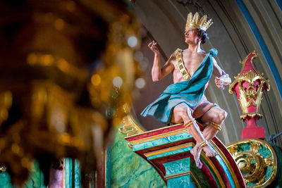 Low angle view of a statue