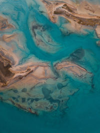 Full frame shot of blue water in sea