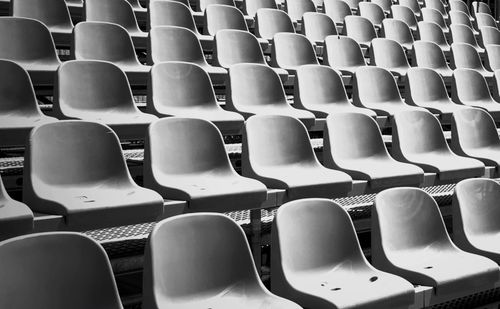 Full frame shot of empty chairs