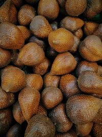 Close-up photo of snake fruits. 