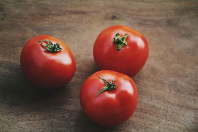 Close-up of tomatoes on table