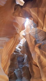 Low angle view of rock formation