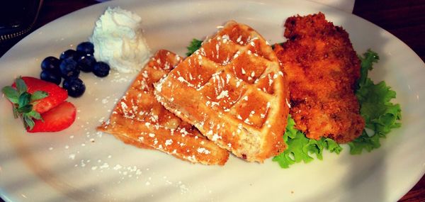 Close-up of served food