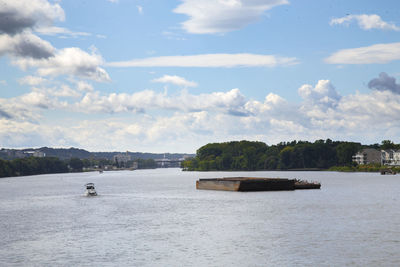 Scenic view of river against sky