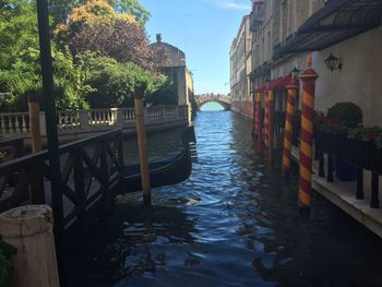 Canal passing through city