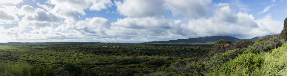 Panoramic view of landscape against sky