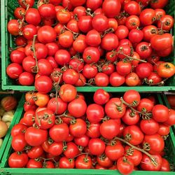 Full frame shot of tomatoes for sale at market stall