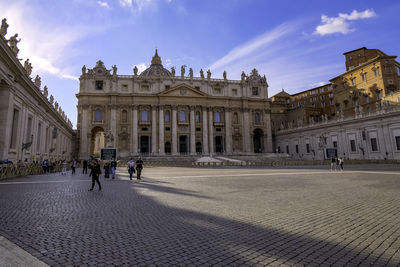 Saint peter basilica against a blue sky - vatican city