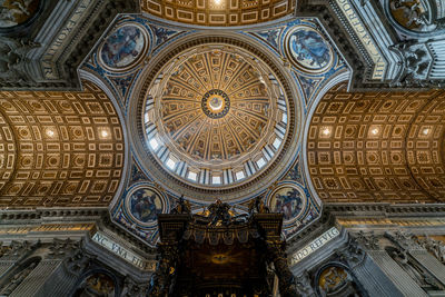 Low angle view of ceiling of building