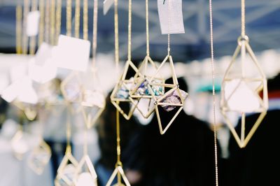 Close-up of clothes hanging