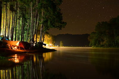 Boats in lake