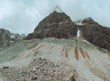 Scenic view of rocky mountains against sky