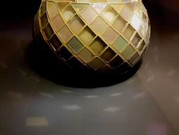 Close-up of wine glass on table