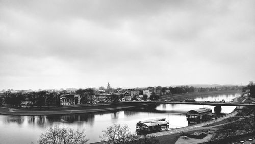 View of bridge over river